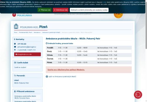 Zobrazit webové stránky Praktický lékař pro dospělé - MUDr. Petr Pokorný