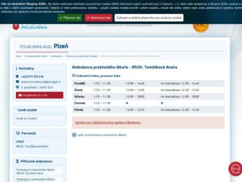 Praktický lékař pro dospělé - MUDr. Aneta Tomášková