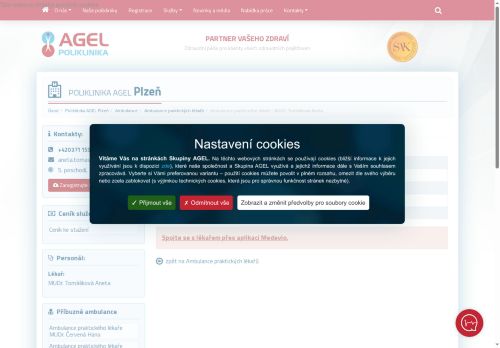 Zobrazit webové stránky Praktický lékař pro dospělé - MUDr. Aneta Tomášková