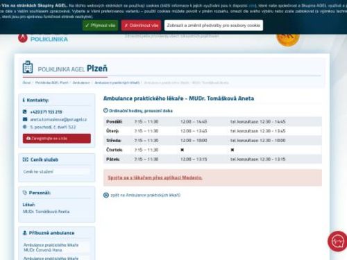 Praktický lékař pro dospělé - MUDr. Aneta Tomášková