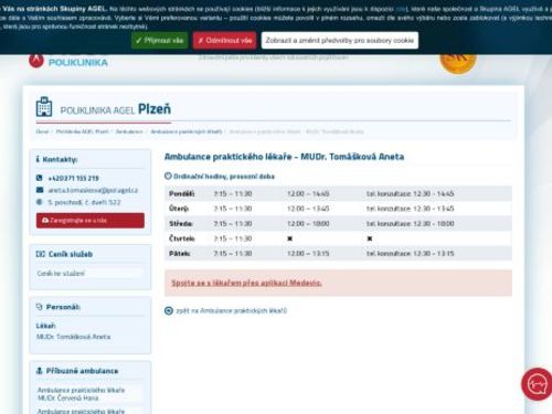 Praktický lékař pro dospělé - MUDr. Aneta Tomášková