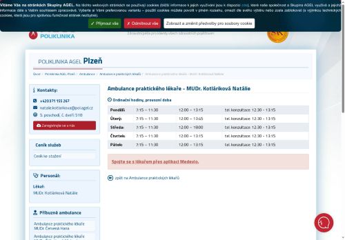 Zobrazit webové stránky Praktický lékař pro dospělé - MUDr. Natálie Kotláriková