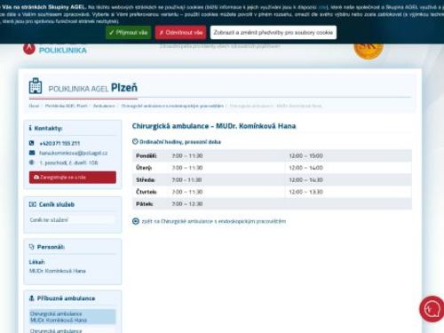 Chirurgická ambulance - MUDr. Hana Komínková