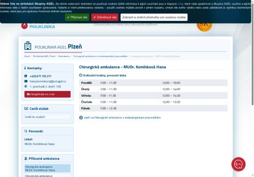 Zobrazit webové stránky Chirurgická ambulance - MUDr. Hana Komínková