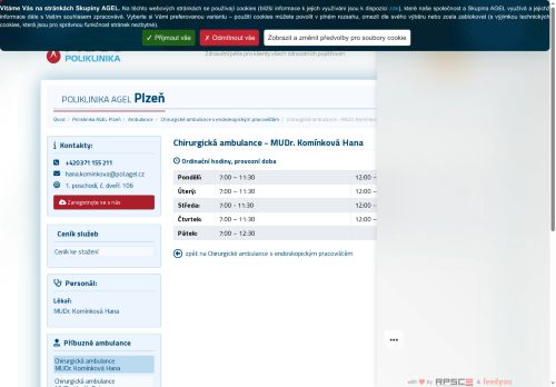 Zobrazit webové stránky Chirurgická ambulance - MUDr. Hana Komínková