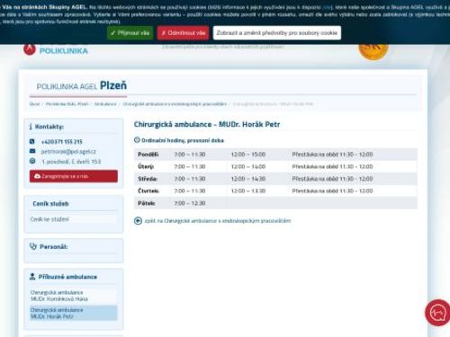 Chirurgická ambulance - MUDr. Petr Horák