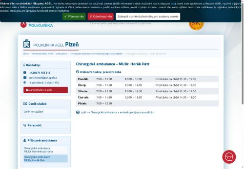 Zobrazit webové stránky Chirurgická ambulance - MUDr. Petr Horák