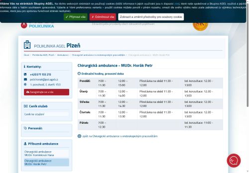 Zobrazit webové stránky Chirurgická ambulance - MUDr. Petr Horák