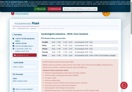 Zobrazit webové stránky Gynekologická ambulance - MUDr. Hana Ismailová