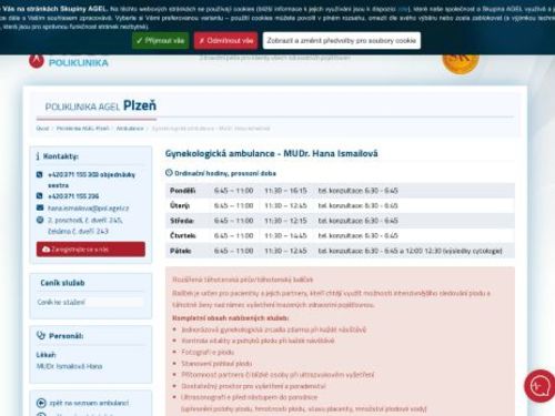 Gynekologická ambulance - MUDr. Hana Ismailová