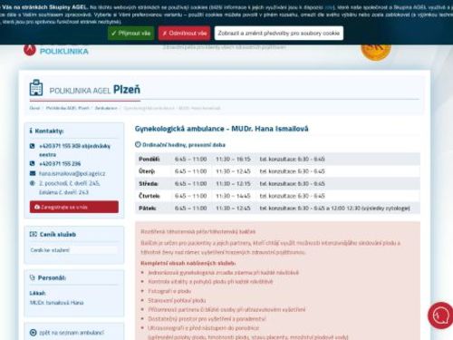 Gynekologická ambulance - MUDr. Hana Ismailová
