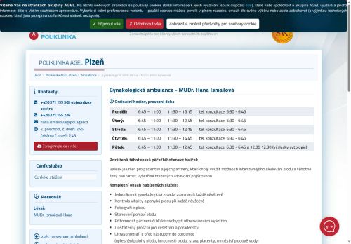 Zobrazit webové stránky Gynekologická ambulance - MUDr. Hana Ismailová