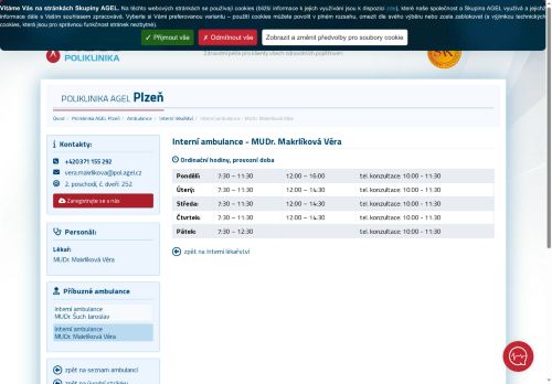 Zobrazit webové stránky Interní ambulance - MUDr. Věra Makrlíková
