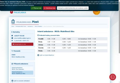 Zobrazit webové stránky Interní ambulance - MUDr. Věra Makrlíková
