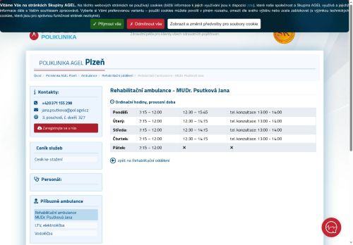 Zobrazit webové stránky Rehabilitační ambulance - MUDr. Jana Psutková