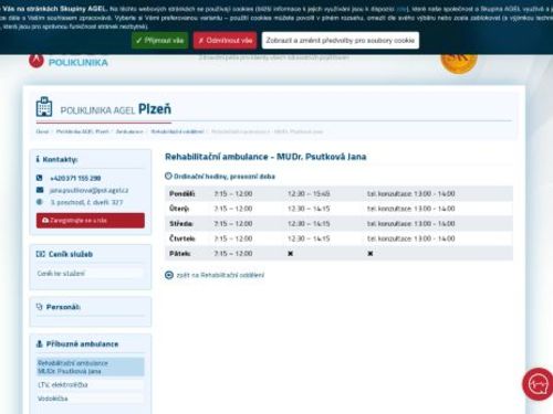 Rehabilitační ambulance - MUDr. Jana Psutková