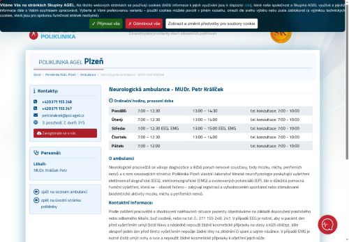 Zobrazit webové stránky Neurologická ambulance - MUDr. Petr Králíček
