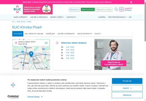 Zobrazit webové stránky EUC klinika Plzeň