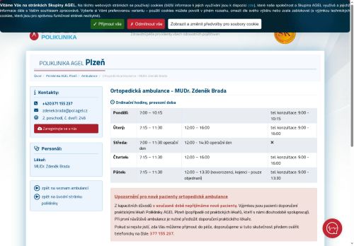 Zobrazit webové stránky Ortopedická ambulance - MUDr. Zdeněk Brada