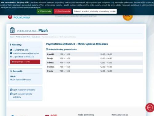 Psychiatrická ambulance - MUDr. Miroslava Synková