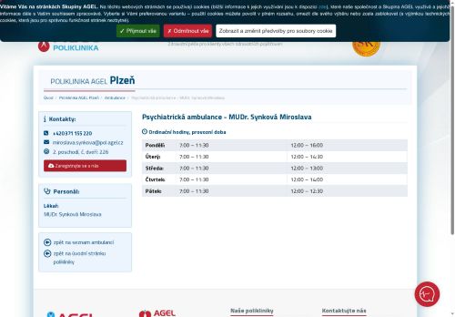 Zobrazit webové stránky Psychiatrická ambulance - MUDr. Miroslava Synková