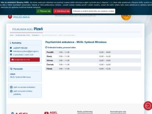 Psychiatrická ambulance - MUDr. Miroslava Synková