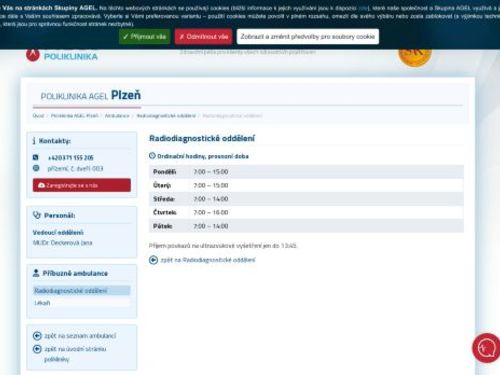 Radiodiagnostické oddělení - Poliklinika AGEL