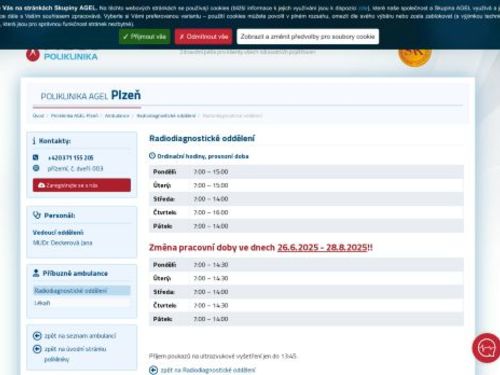 Radiodiagnostické oddělení - Poliklinika AGEL