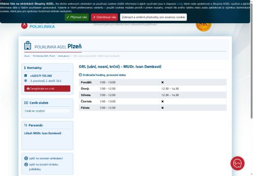 Zobrazit webové stránky ORL - MUDr. Ivan Demkovič