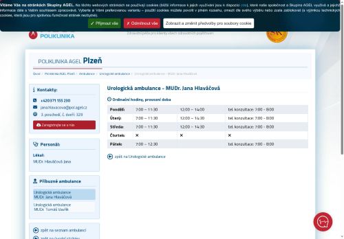 Zobrazit webové stránky Urologická ambulance - MUDr. Jana Hlaváčová