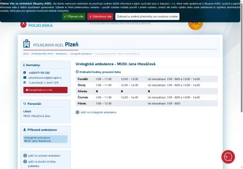 Zobrazit webové stránky Urologická ambulance - MUDr. Jana Hlaváčová