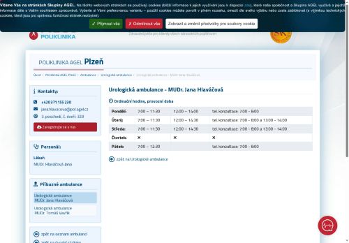 Zobrazit webové stránky Urologická ambulance - MUDr. Jana Hlaváčová