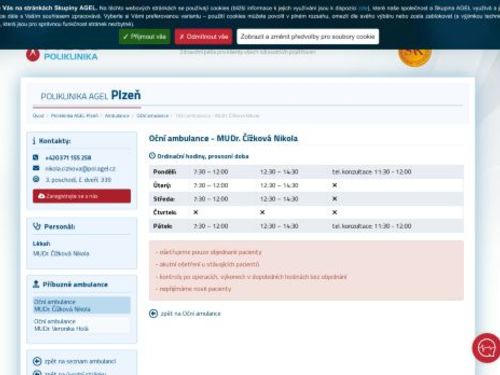 Oční ambulance - MUDr. Nikola Čížková