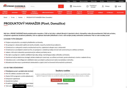 Webové stránky PRVNÍ CHODSKÁ s.r.o., Plzeň
