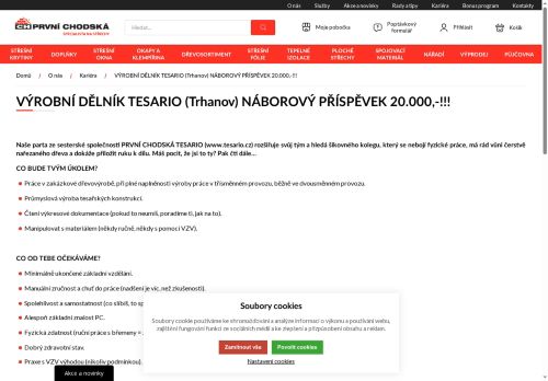 Webové stránky PRVNÍ CHODSKÁ s.r.o., Trhanov