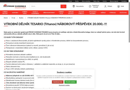 Webové stránky PRVNÍ CHODSKÁ s.r.o., Trhanov