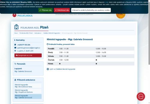 Zobrazit webové stránky Klinická logopedie - Mgr. Gabriela Grossová