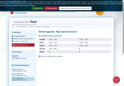 Zobrazit webové stránky Klinická logopedie - Mgr. Gabriela Grossová