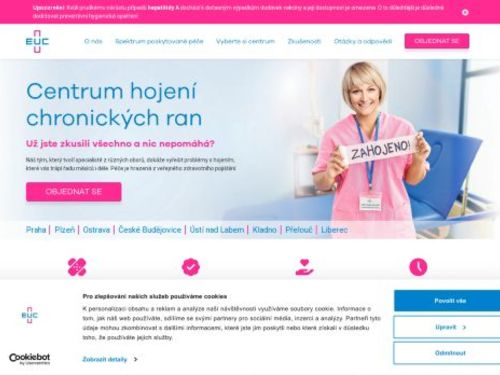 Centrum hojení chronických ran EUC Kliniky Plzeň -  MUDr. Štěpánka Pavcová
