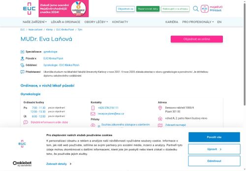 Zobrazit webové stránky Gynekologická ambulance - MUDr. Eva Laňová