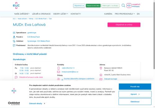 Zobrazit webové stránky Gynekologická ambulance - MUDr. Eva Laňová