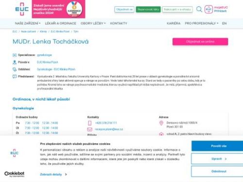 Gynekologická ambulance - MUDr. Lenka Tocháčková