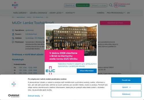 Zobrazit webové stránky Gynekologická ambulance - MUDr. Lenka Tocháčková