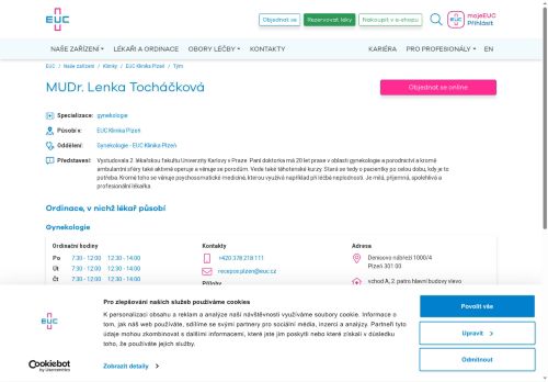 Zobrazit webové stránky Gynekologická ambulance - MUDr. Lenka Tocháčková