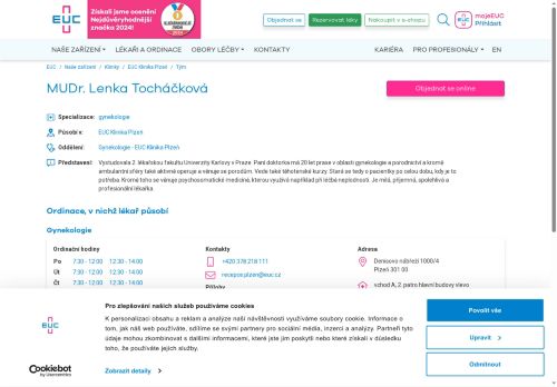 Zobrazit webové stránky Gynekologická ambulance - MUDr. Lenka Tocháčková