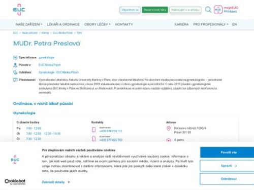 Gynekologická ambulance - MUDr. Petra Preslová