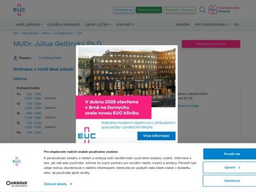 Interní ambulance - MUDr. Július Gelžinský Ph.D.