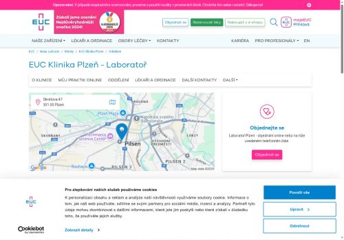 Zobrazit webové stránky Odběrové místo EUC Klinika (Skrétova)