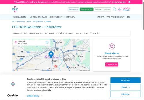 Zobrazit webové stránky Odběrové místo EUC Klinika (Denisovo nábřeží)