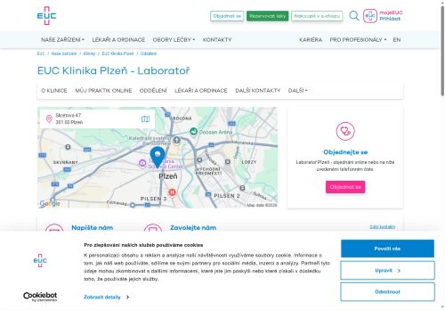 Zobrazit webové stránky Odběrové místo EUC Klinika (Denisovo nábřeží)